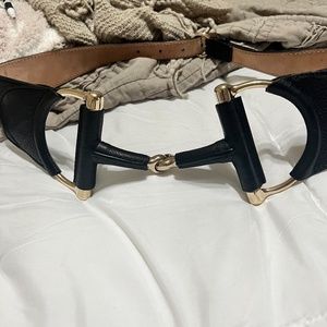 Gucci Horsebit Belt, Black leather Size 85 34 Medium in Women.  Made in Italy.